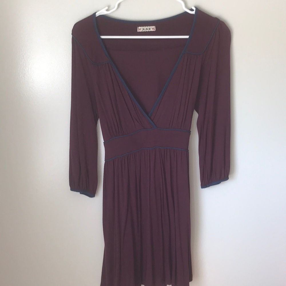 Plum and Blue tie dress